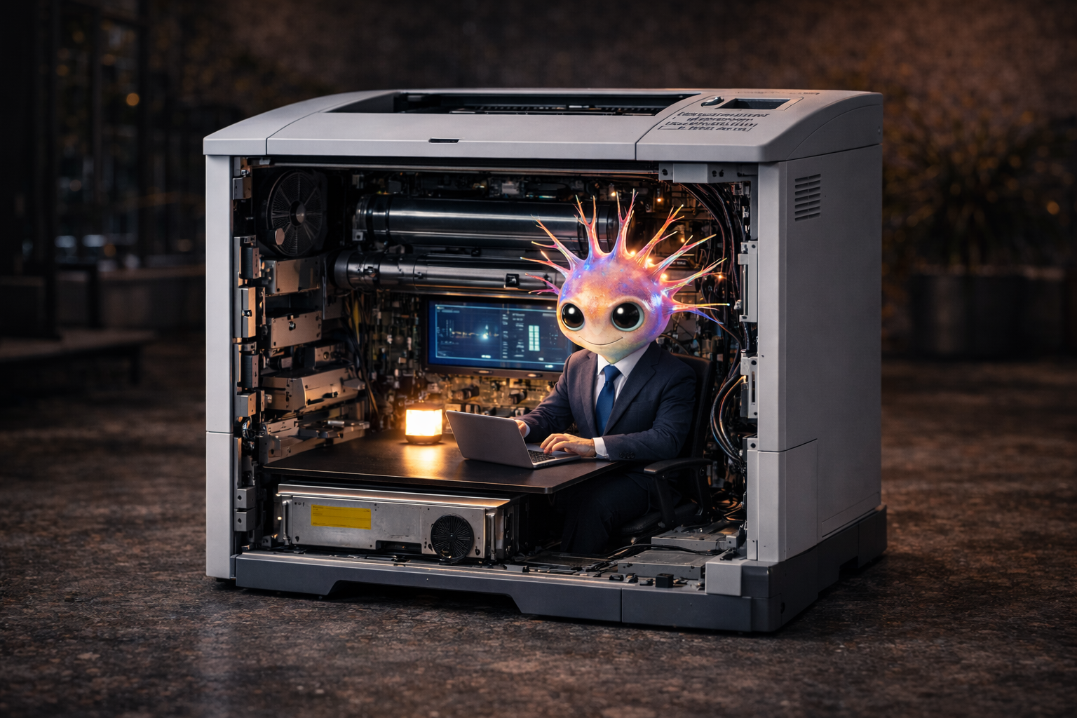 The neuron at his boardroom table